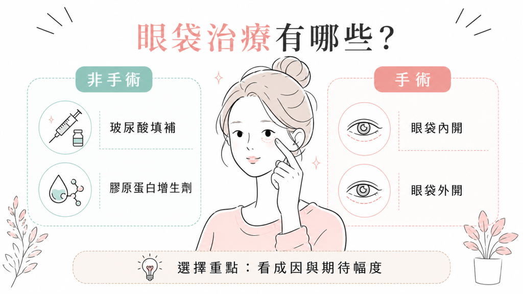 眼袋治療有哪些？非手術微整 vs 手術整形全解析
